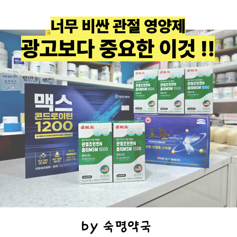 이찬원 콘드로이친, 관절보궁, 호관원, 종근당 난각막NEM : 뭐가 더 좋을까? 나에게 맞는 관절....