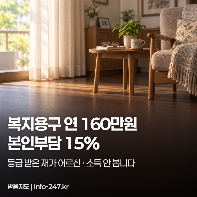 장기요양 복지용구 본인부담 15%, 사업소부터 찾아보세요