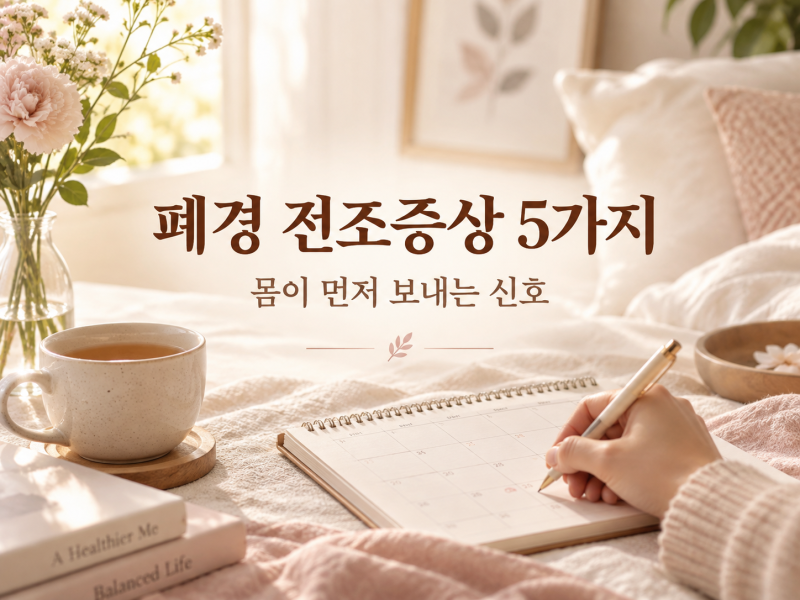 폐경 전조증상 5가지, 이런 변화부터 시작될 수 있어요.