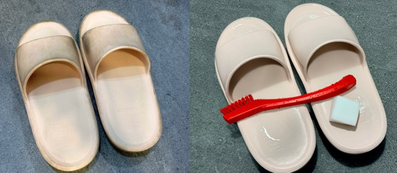 매직블럭 부활세제 조합으로 찌든때 슬리퍼 환골탈태 세탁하는 꿀팁