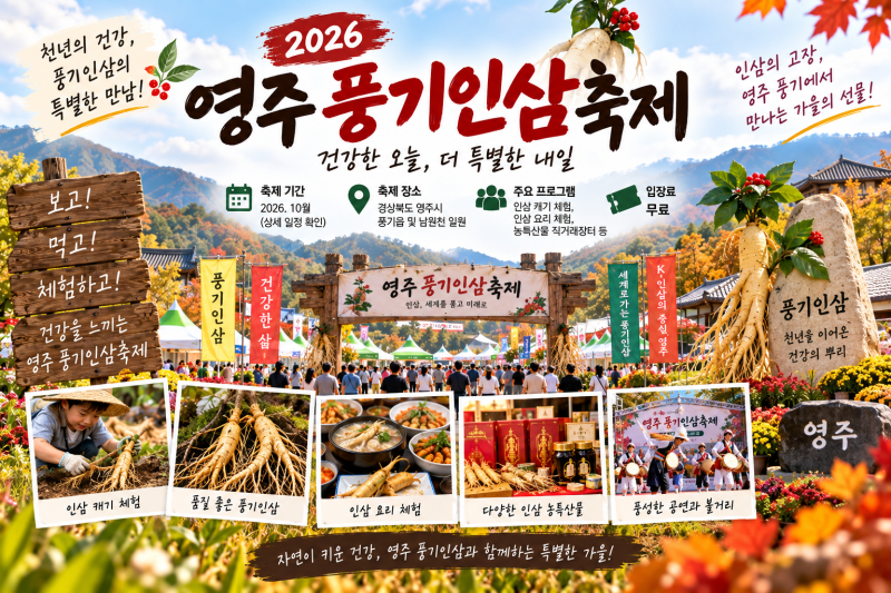 2026 영주 풍기인삼축제｜10월 일정과 인삼 체험·농특산물 알아보기