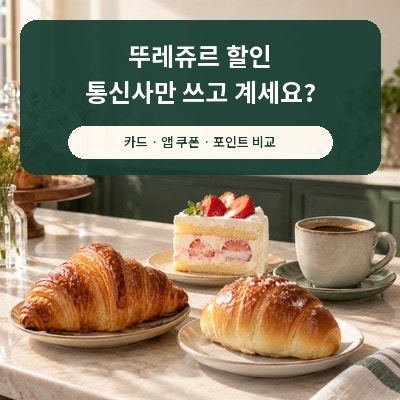 뚜레쥬르 할인, 통신사만 쓰면 될까? 케이크·빵 싸게 사는 법