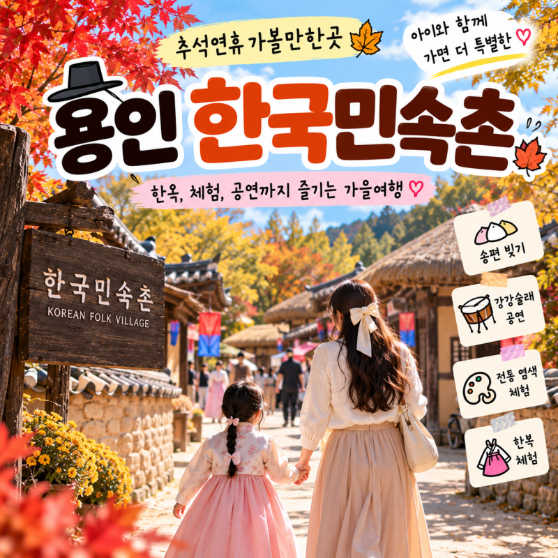 용인 한국민속촌, 추석연휴 오후에 가면 아쉬울 수 있어요