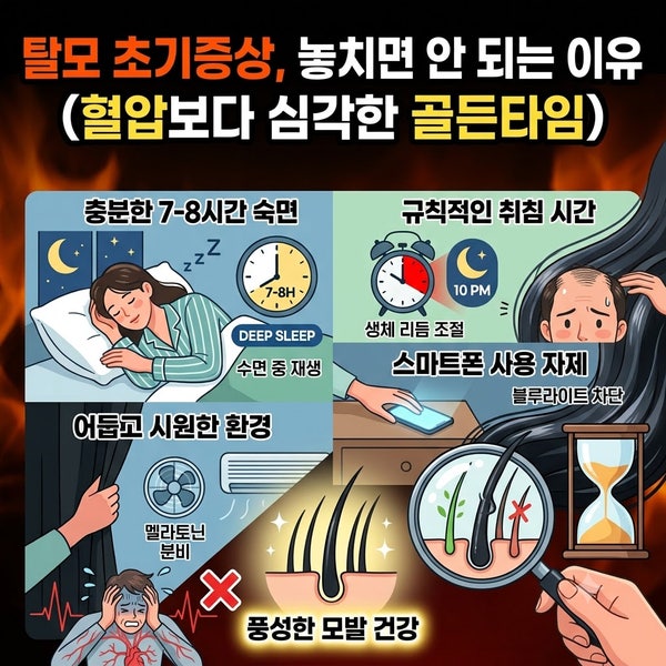 탈모 초기증상, 놓치면 안 되는 이유 (혈압보다 심각한 골든타임)