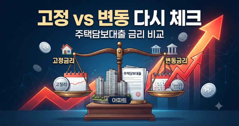 금리 다시 오르는데 고정금리 vs 변동금리? 주담대 있다면 확인할 4가지