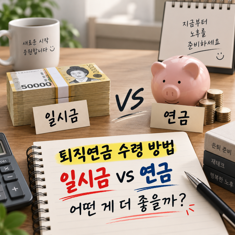 퇴직연금 수령방법 일시금 vs 연금 뭐가 더 유리할까?