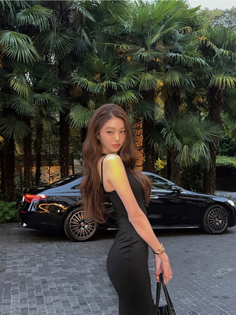 밤티 반대말이 장원영? 블랙 드레스 사진 보니 바로 이해됐다