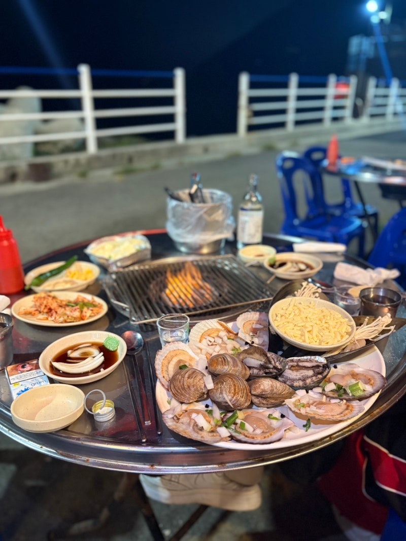 부산 청사포 맛집 방갈로 끝집｜바다 앞 조개구이 야장, 새벽 6시까지