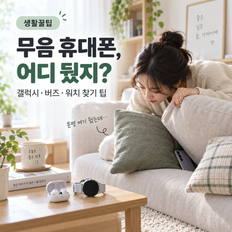 무음 갤럭시 찾기, 버즈·워치 찾는 법과 분실 대비 팁까지