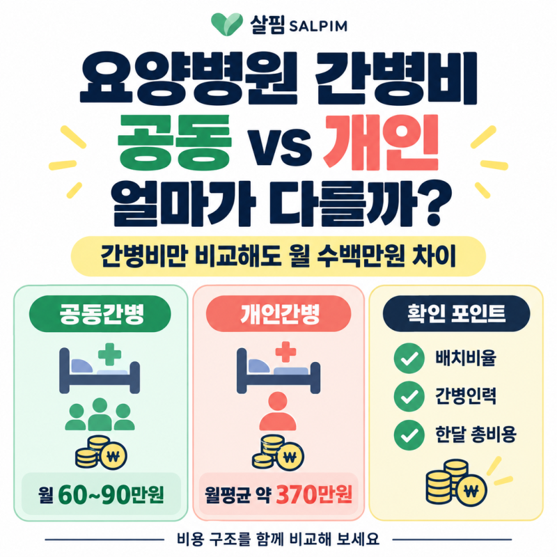 요양병원 간병비 얼마나 들까? 통합간병과 개인간병 차이