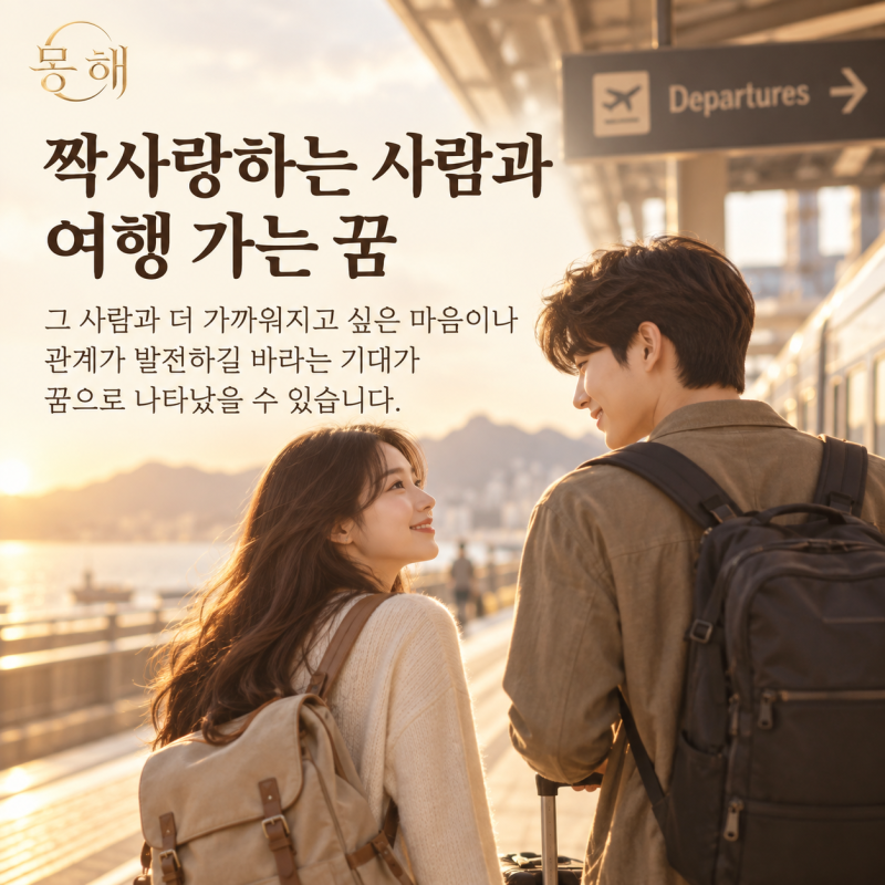 짝사랑하는 사람과 여행 가는 꿈 해몽, 어떤 의미일까?｜몽해