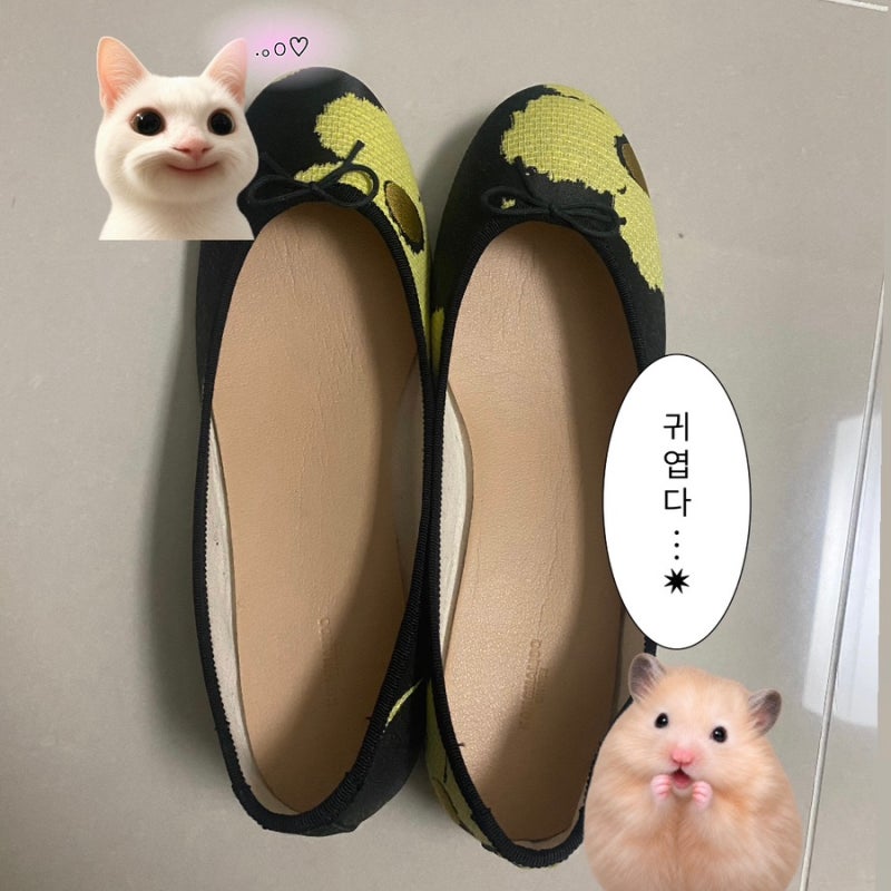 콩나무 플랫 블랙옐로우플라워 245mm 결국 당근으로 보낸 이유 + 사이즈 팁 후기