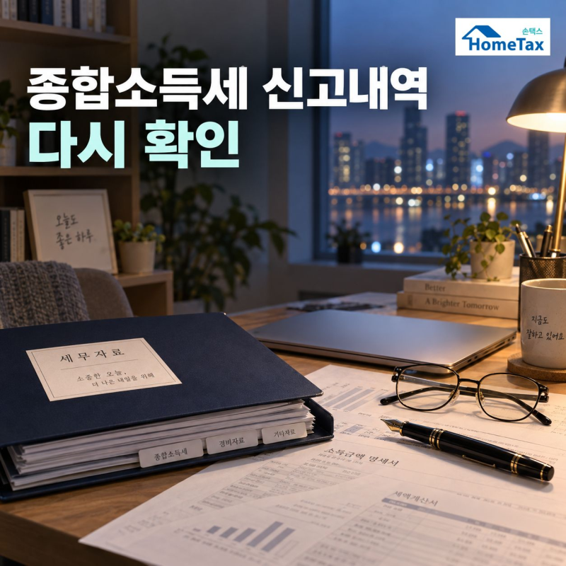 홈택스 종합소득세 신고내역 조회 방법, 신고서 다시 확인하기