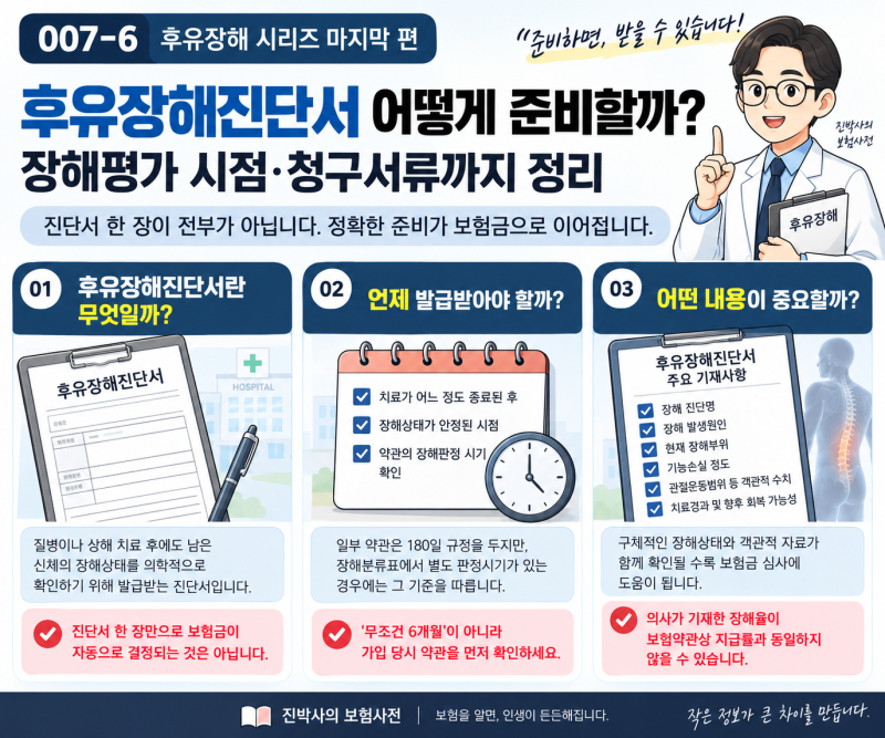 007-6 | 후유장해진단서 어떻게 준비할까? 장해평가 시점·청구서류까지 정리
