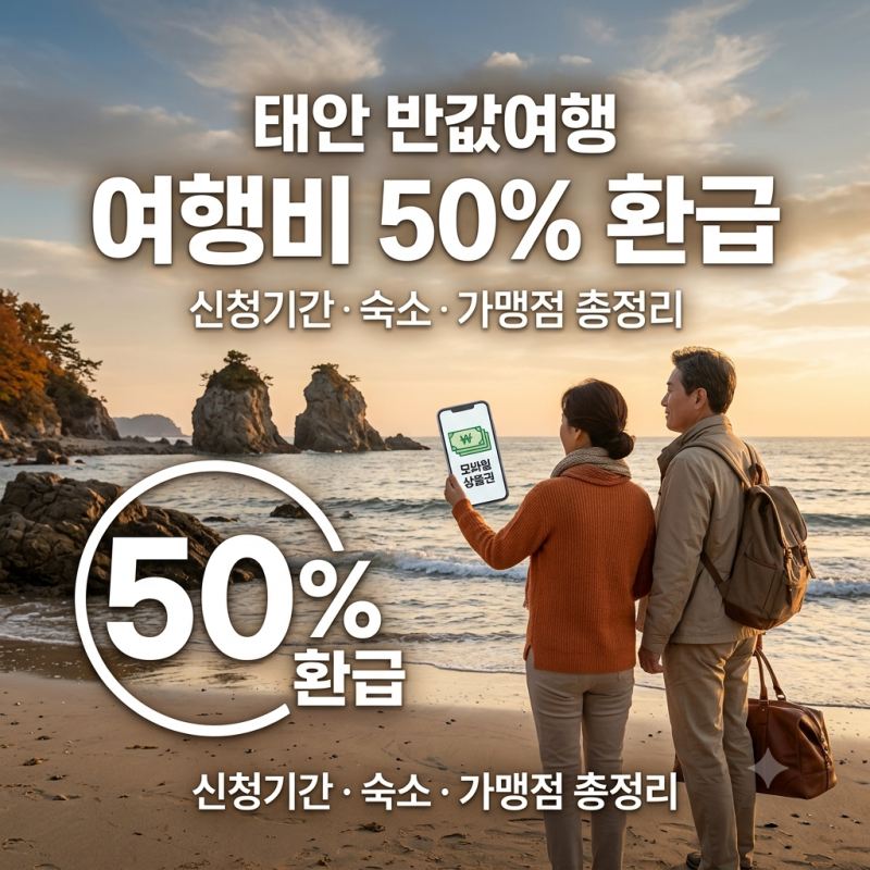태안 반값여행 신청부터 환급까지｜홈페이지·숙소·가맹점·신청기간 총정리