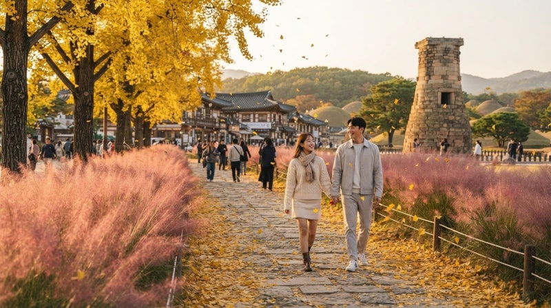가을 감성 충전, 10월 경주 가을 여행지 첨성대 핑크뮬리 제대로 즐기는 방법 3가지