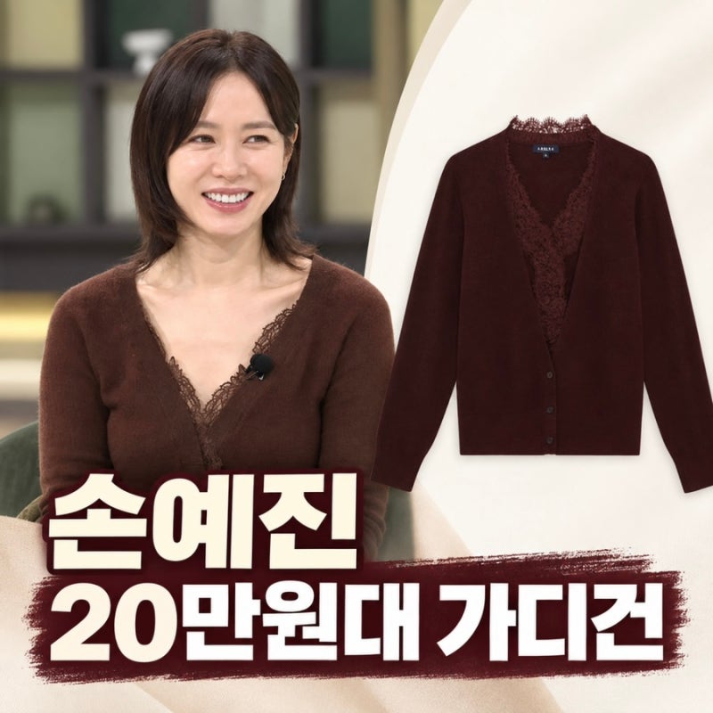 손예진 20만원대 가디건 정체 냉부해 버건디 여성가디건 브랜드