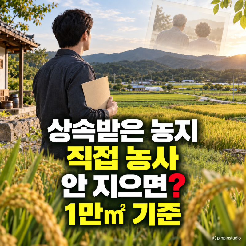 상속받은 농지 직접 농사 안 지으면?｜1만㎡ 기준·농지은행·처분 방법
