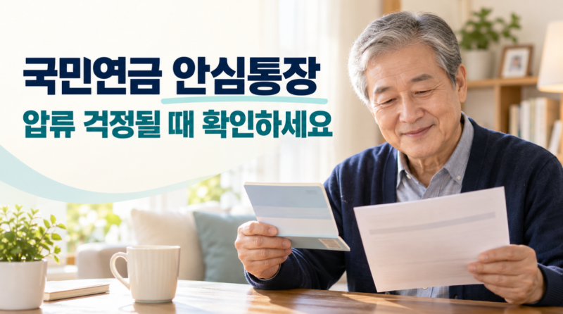 국민연금 안심통장, 연금 압류가 걱정될 때 미리 알아둘 점