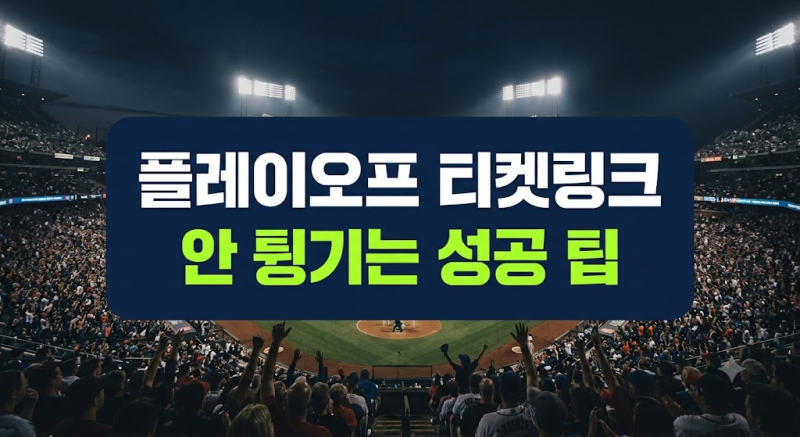 플레이오프 티켓링크 예매 가이드 : 접속 차단 원인과 결제 성공 팁