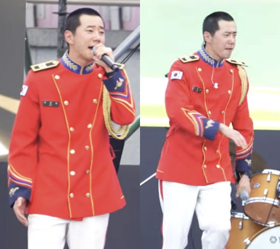 이준영 군악대 제복 댄스 입대 두 달 만에 축제 무대서 ‘본업 아이돌’ 소환