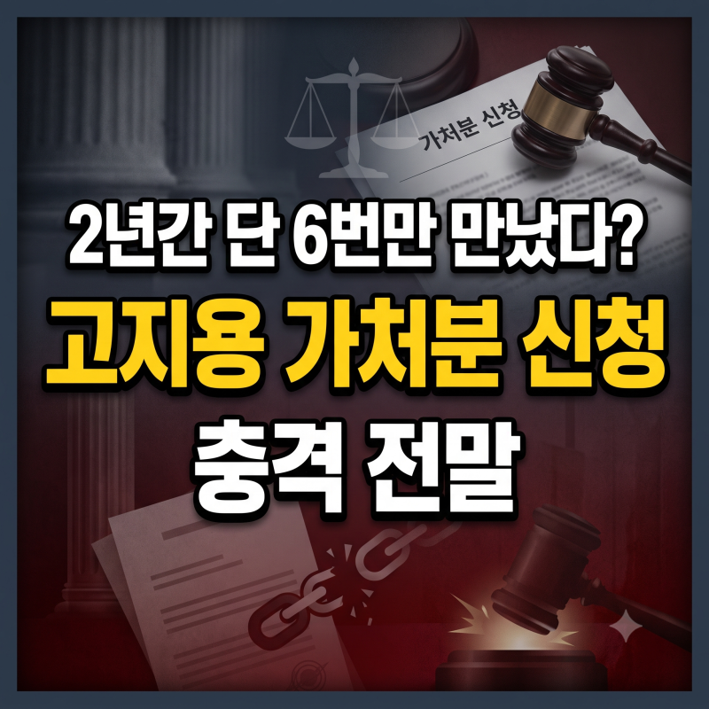 고지용 "2년간 아들 단 6번 만났다"… 전처 상대 가처분 신청 배경과 법적 쟁점 총정리
