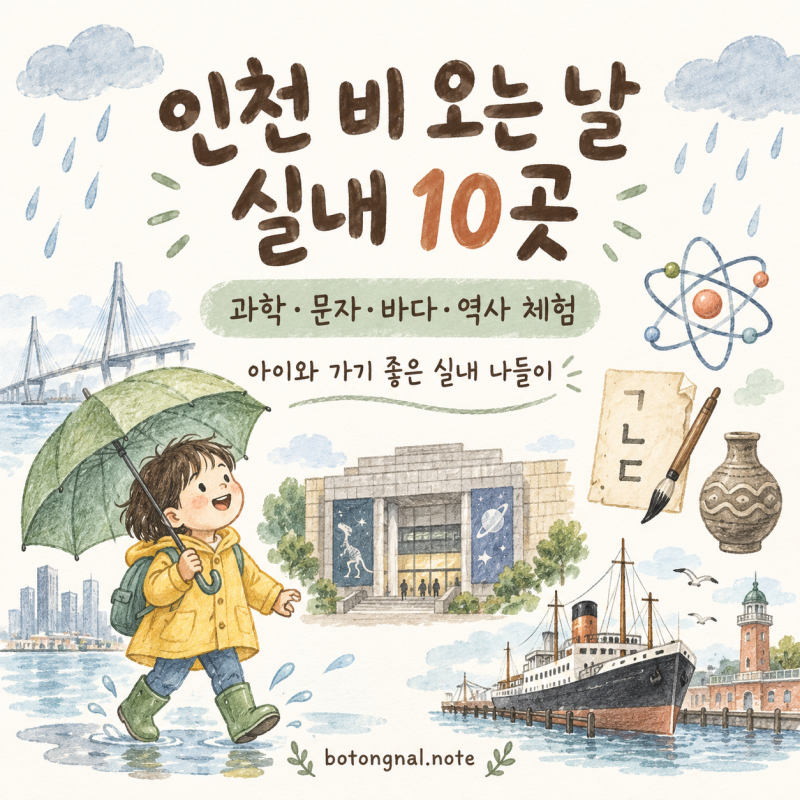10 Places to Go with Kids on a Rainy Day in Incheon: Focusing on Indoor Experiences and Museums