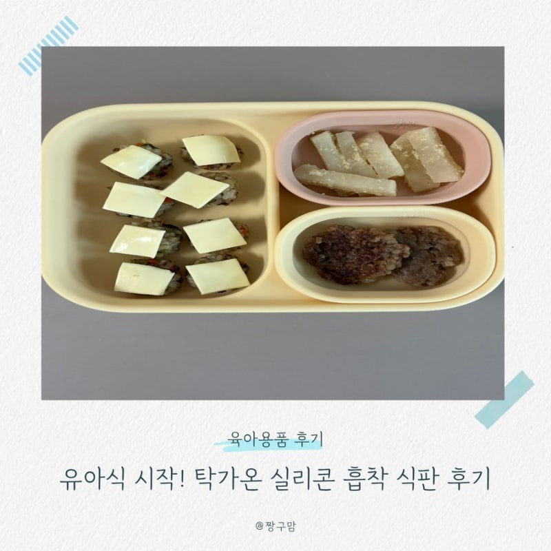 11개월 아기 유아식 식판 추천, 탁가온 실리콘 흡착식판 내돈내산 후기