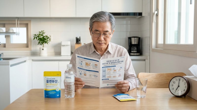 위·대장내시경 전날, 플렌뷰산 복용 방법