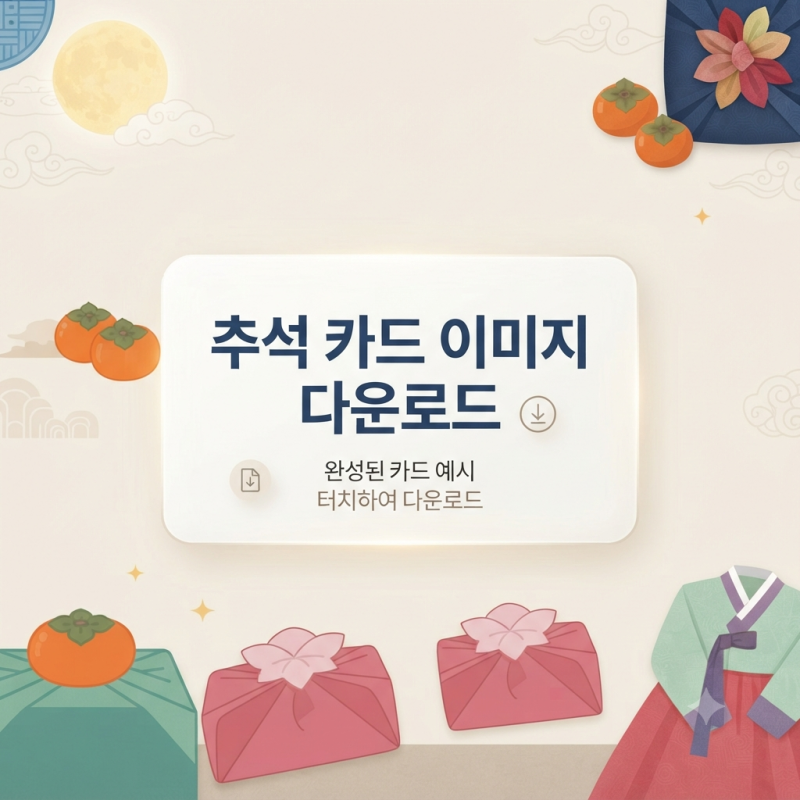 추석 인사 매번 똑같았다면? 올해는 이미지 카드로 준비해 보세요