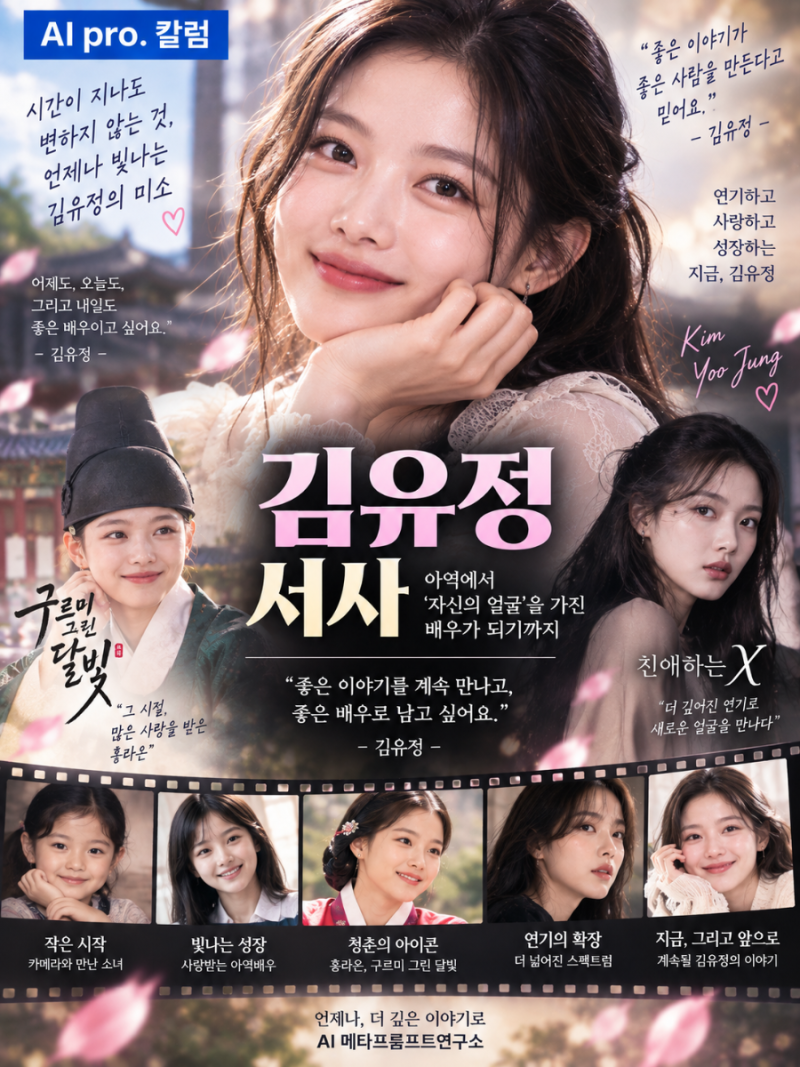 AI pro. 칼럼 │ 김유정 서사 — 아역에서 ‘자신의 얼굴’을 가진 배우가 되기까지