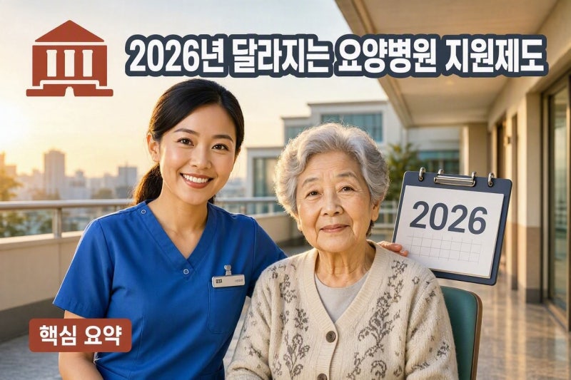 2026년 달라지는 요양병원 간병비 70% 국가지원, 지원대상 및 본인부담 총정리(이용후기)