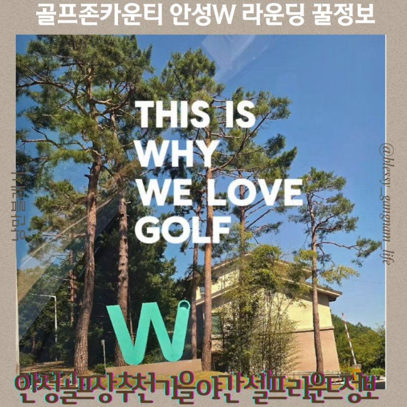 골프존카운티 안성W 라운딩 후기안성 골프장 추천 가을 야간 셀프 라운드정보