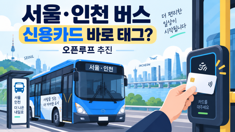 서울 버스 교통카드 없이 신용카드 찍고 탄다? 오픈루프 2027 도입 총정리