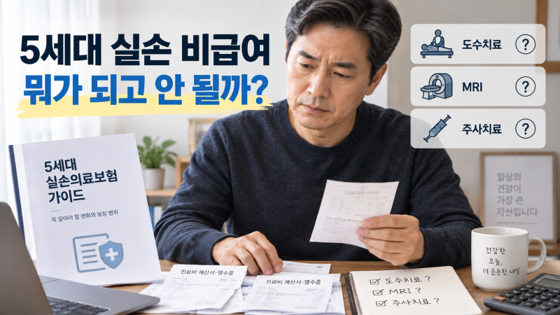 5세대 실손보험 비급여 보장, 도수치료·MRI·주사 어디까지 될까?