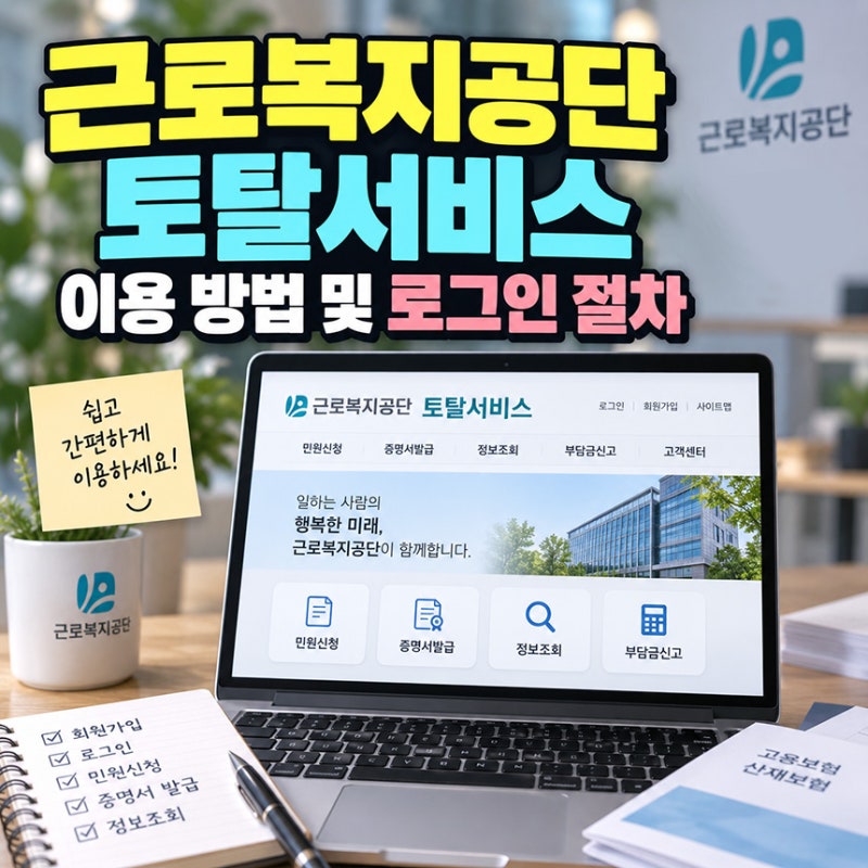 근로복지공단 토탈서비스·이용 방법 및 로그인 절차
