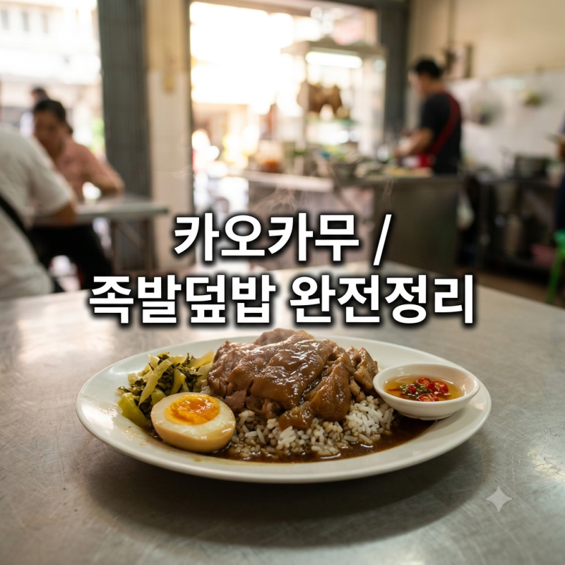 태국 족발덮밥 카오카무 완전정리 짜런생 실롬부터 주문법까지