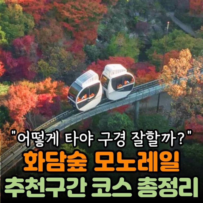 화담숲 모노레일 추천 구간 대상 요금 예약방법 꿀팁 총정리 “어떻게 타야 구경 잘할까?”