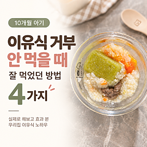 10개월 아기 이유식 거부 안 먹을 때 잘 먹었던 방법 4가지