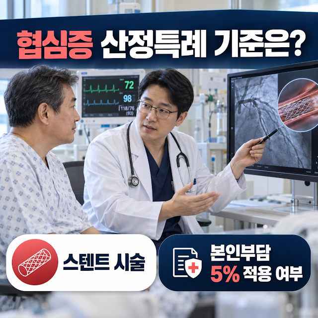 협심증 산정특례 기준은?｜스텐트 시술·본인부담 5% 적용 여부