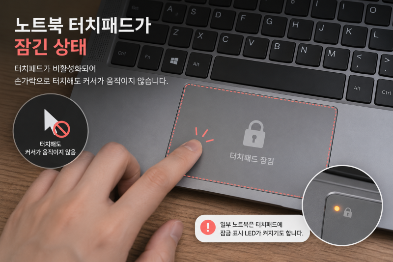 노트북 터치패드 잠금 푸는법 총정리｜갑자기 안될 때 확인하세요