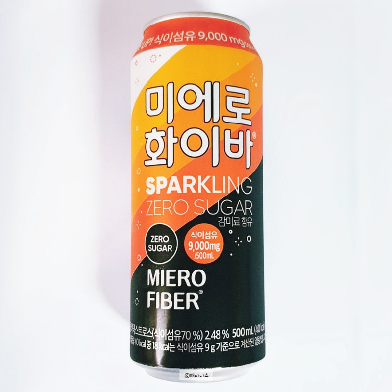 식이섬유 음료 미에로화이바 스파클링 제로 슈가 캔 500ml 먹어본 후기