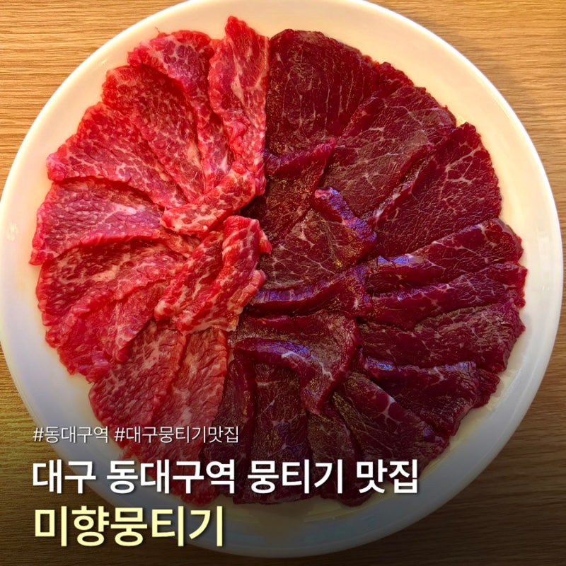 대구 동대구역 뭉티기 맛집 차돌박이사시미 미향뭉티기