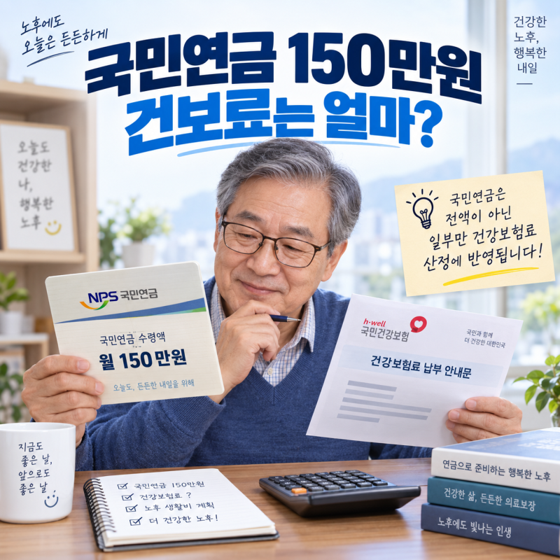 국민연금 월 150만원 받으면 지역 건강보험료가 얼마나 늘어날까?