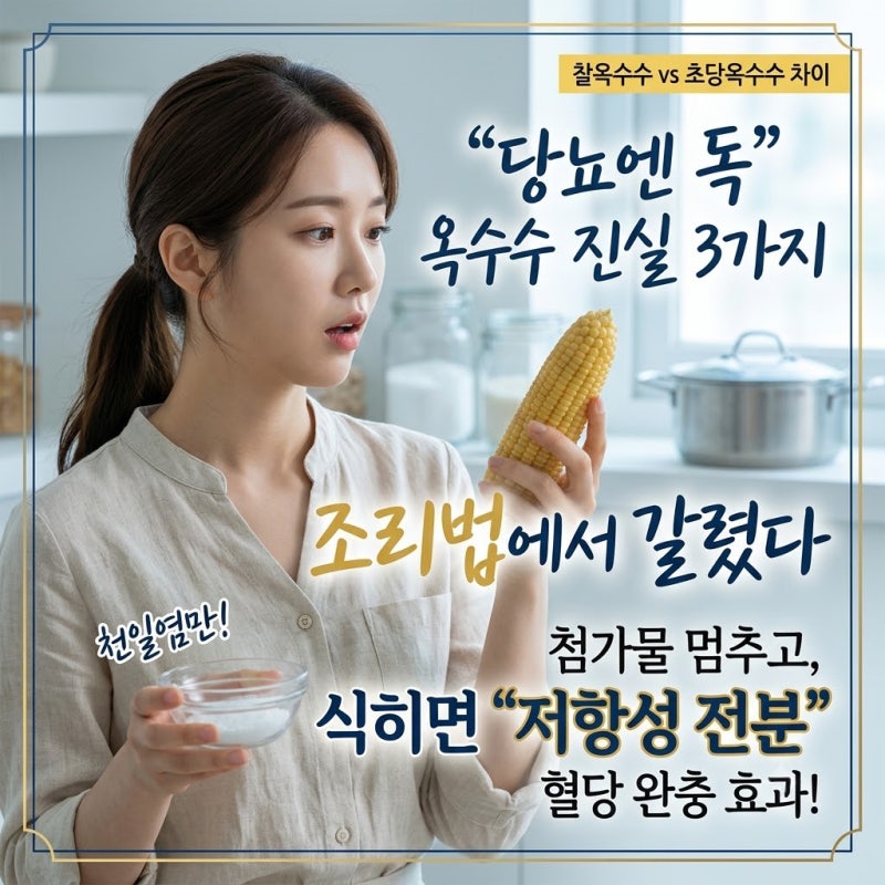 "당뇨엔 독이라더니", 옥수수효능 삶는 방식에서 갈리는 이유 3가지