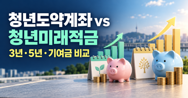 청년도약계좌 vs 청년미래적금 차이｜3년·5년·기여금 비교