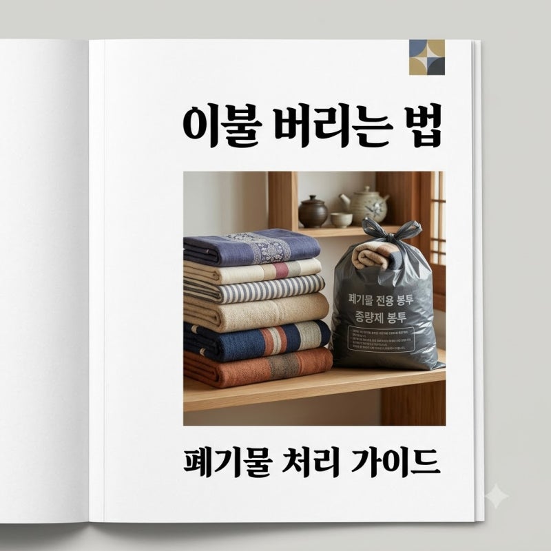 이불 버리는 방법, 종량제 봉투와 폐기물 신고 정리