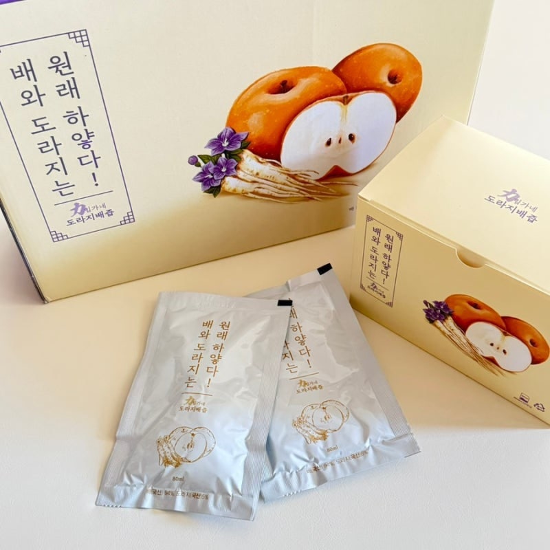 환절기 목 관리로 먹기 좋은 힘가네 도라지배즙 | 어린이배도라지즙 | 국산 도라지·배 100% 힘....