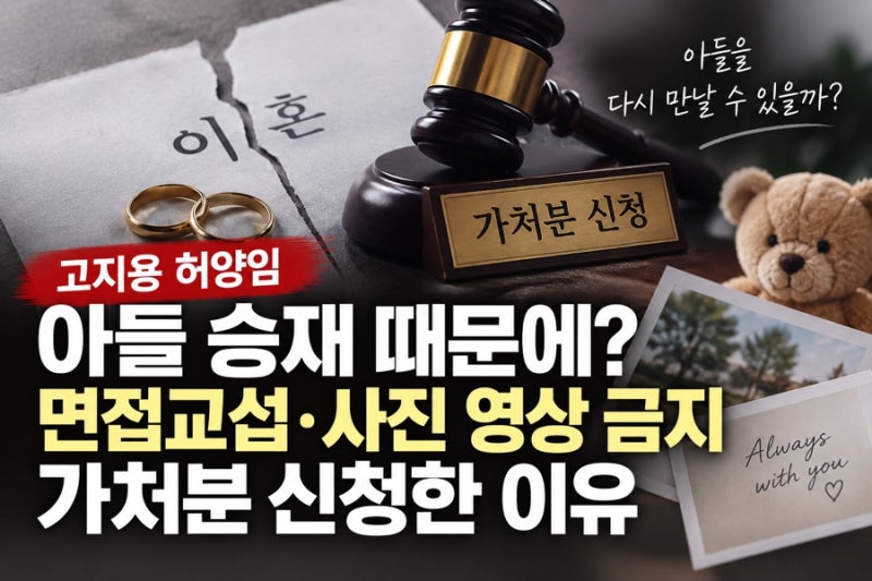 고지용 아들 승재 왜 못 만났나? 허양임 상대 면접교섭 사진 영상 금지 가처분
