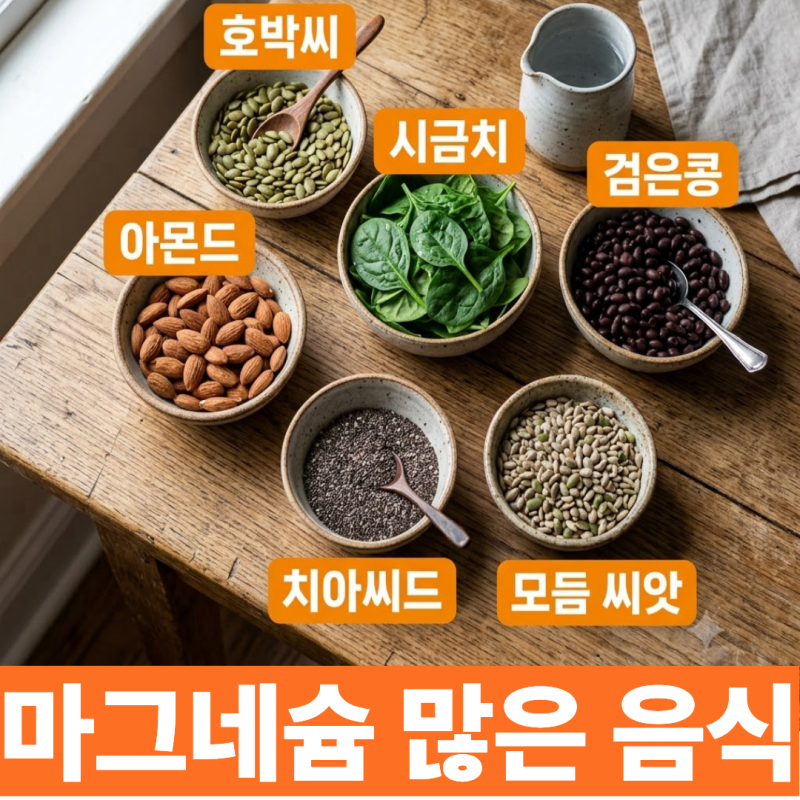 마그네슘 많은 음식, 대표 5가지 함량과 하루 권장량은?